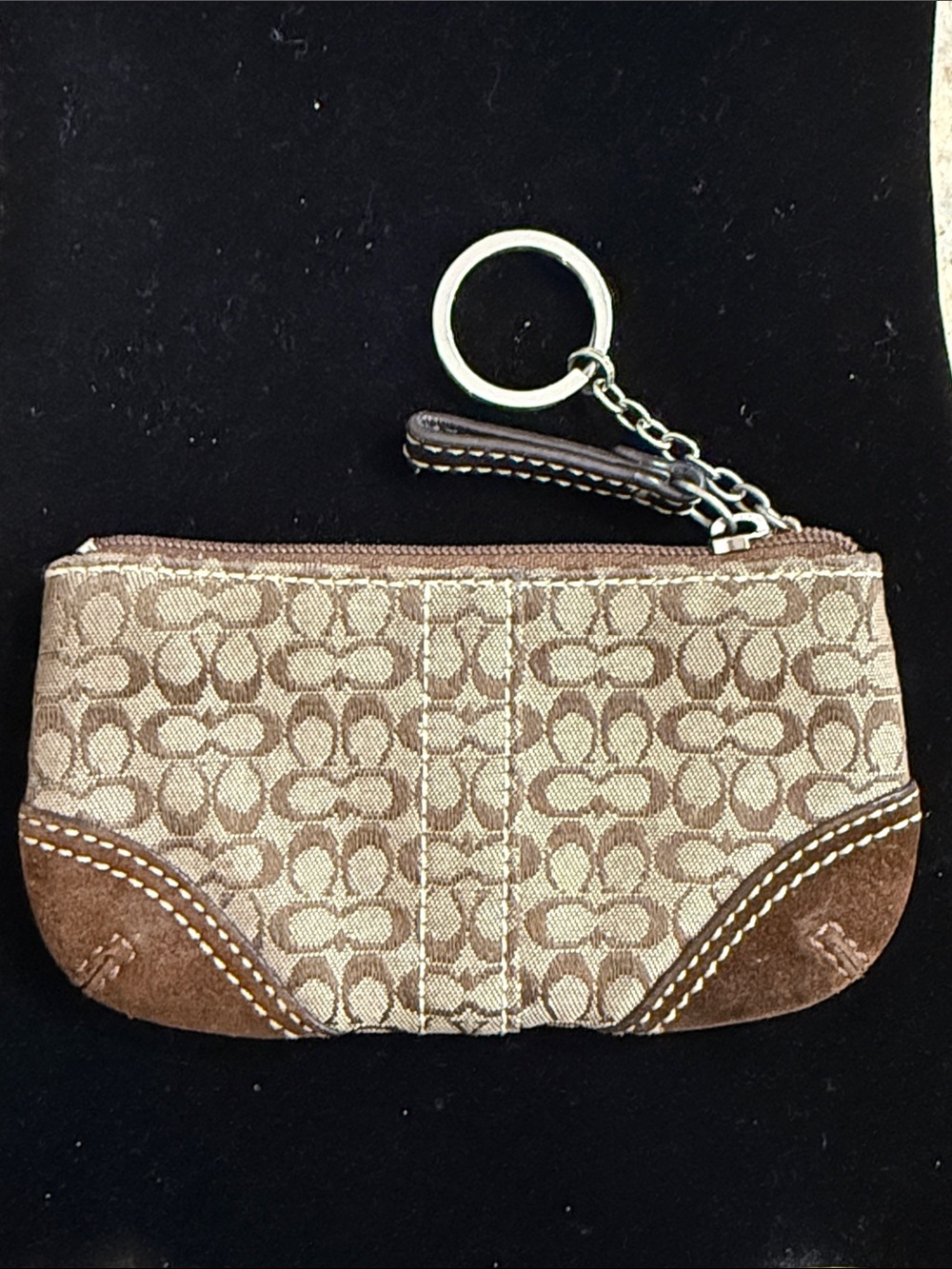 Coach Vintage Y2K Soho Mini Signature Coin Purse with key ring